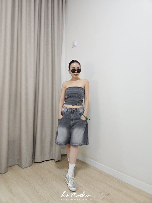 側拉鍊平口車線背心